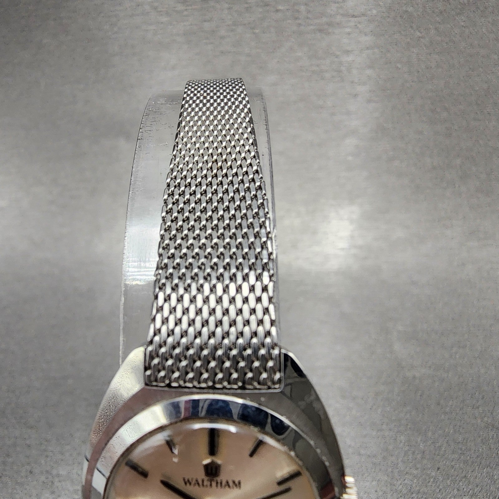 Waltham Watch Women 22mm Silver Dial Steel Manual Wind Mesh Band READ!!!!!!! VTG4
