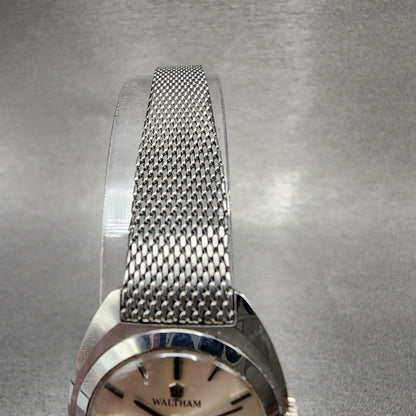 Waltham Watch Women 22mm Silver Dial Steel Manual Wind Mesh Band READ!!!!!!! VTG4