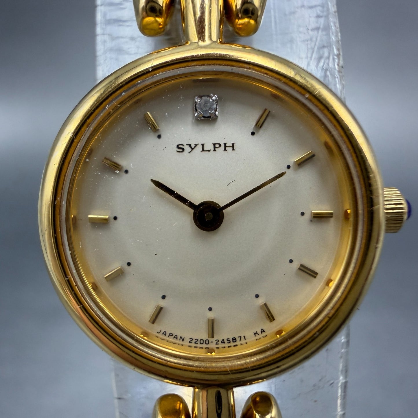 Citizen Sylph Watch Women 18mm Champagne Dial Gold Tone Round New battery1