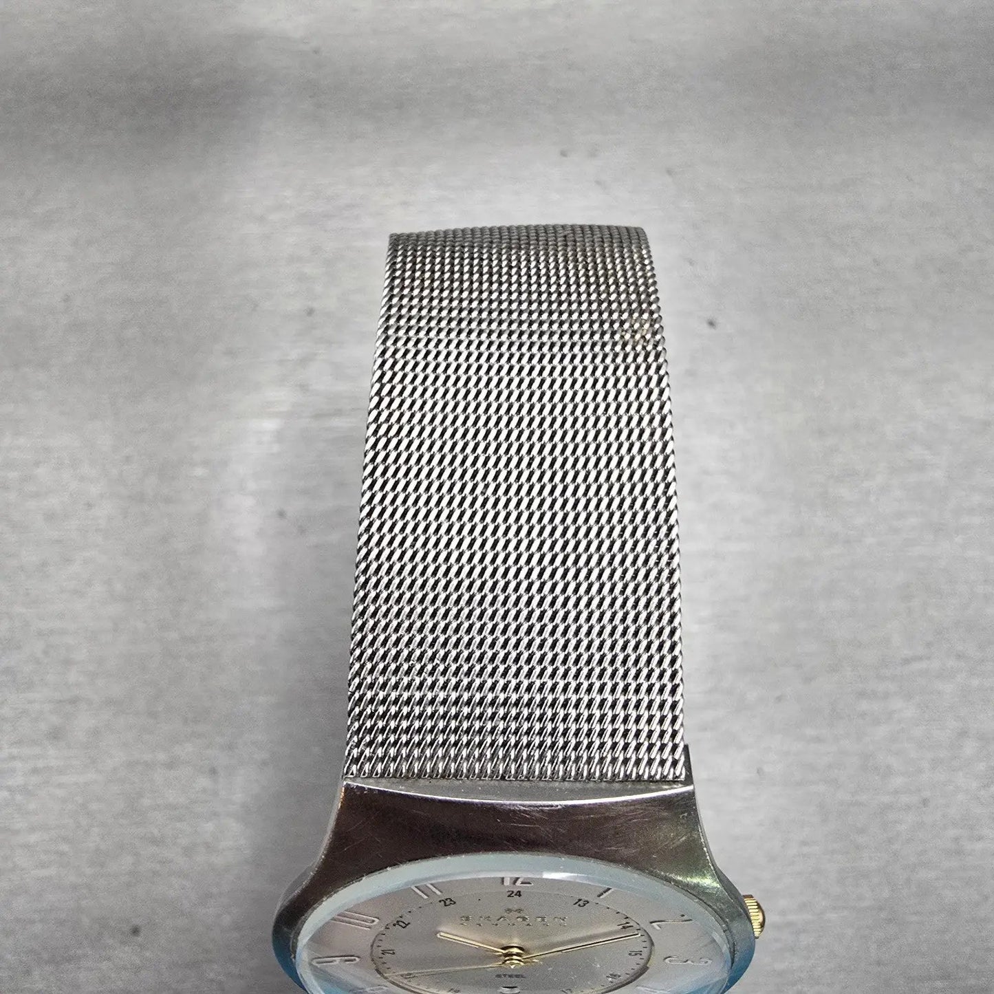 Skagen Steel Watch Men 36mm White Dial Silver Tone Date Round 233XLSGS New Batt4