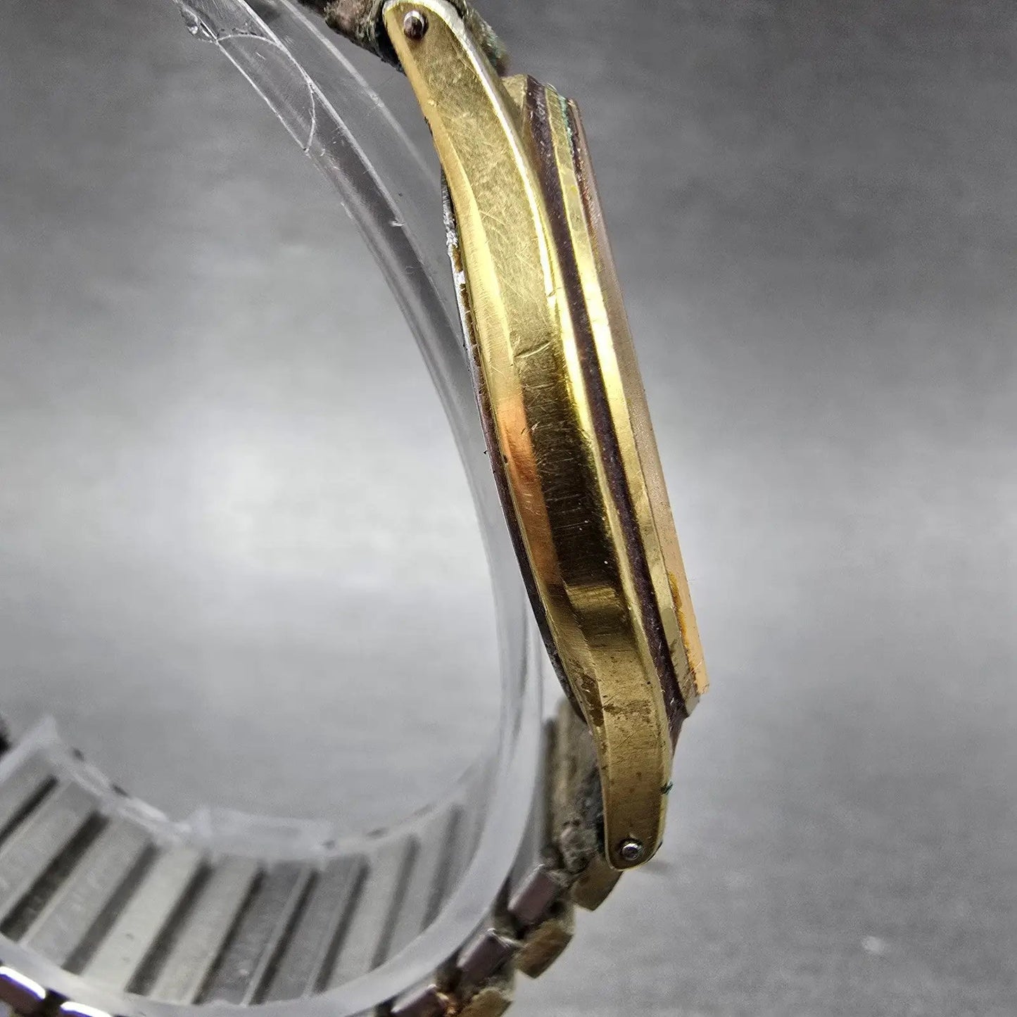 Seiko Watch Men 33mm Brown Dial Gold Tone Round 7800-8009 PARTS Vintage JBJ4