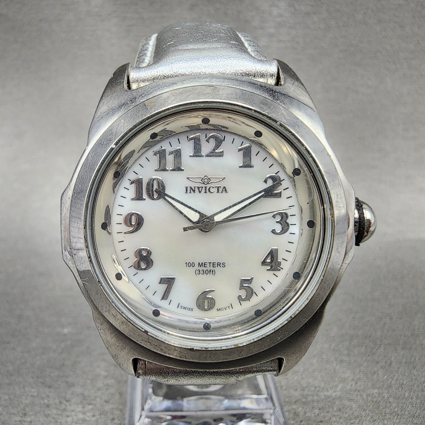 Invicta Watch Women 27mm MOP Dial Silver Tone Round 5067 New Battery0