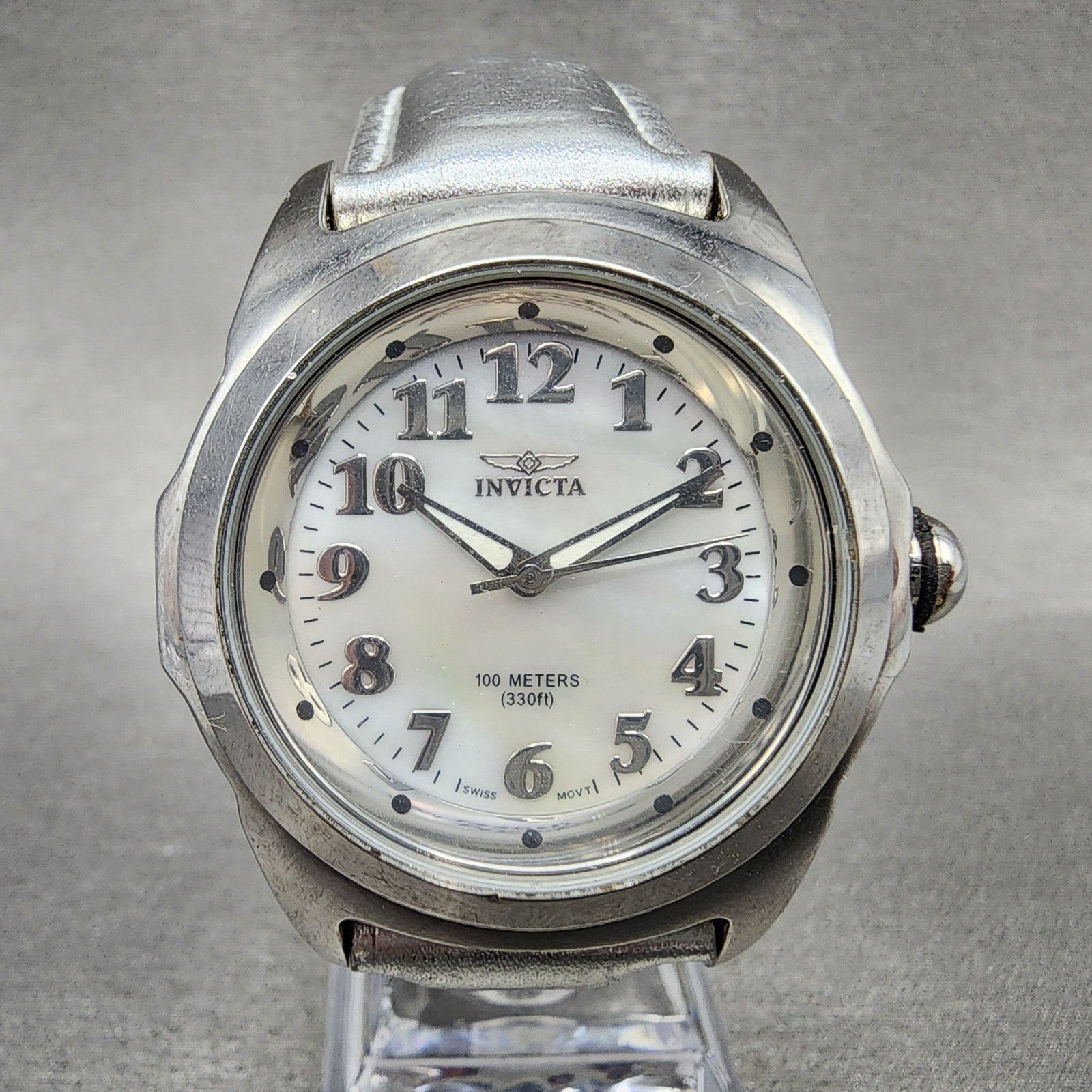 Invicta Watch Women 27mm MOP Dial Silver Tone Round 5067 New Battery0