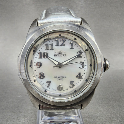 Invicta Watch Women 27mm MOP Dial Silver Tone Round 5067 New Battery0