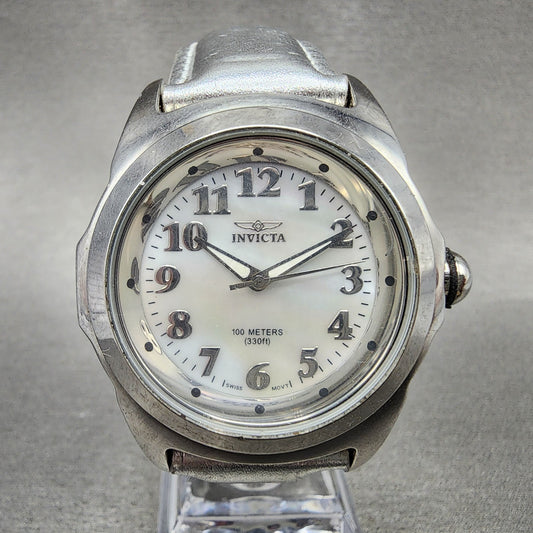 Invicta Watch Women 27mm MOP Dial Silver Tone Round 5067 New Battery0