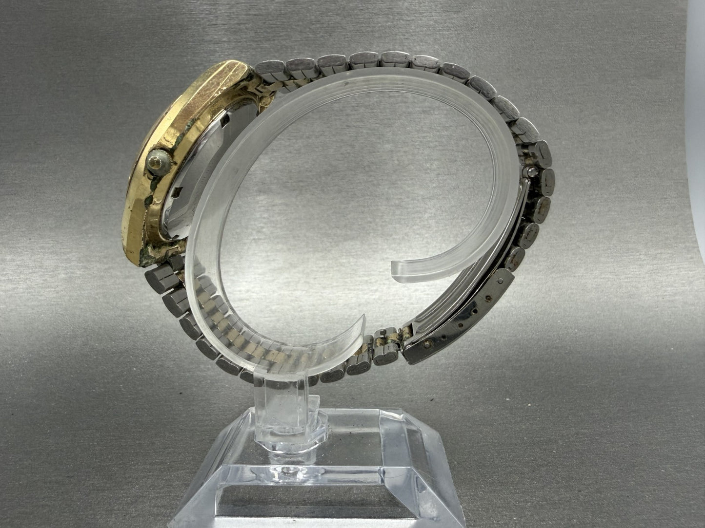 Seiko Automatic Watch Men 38mm Champagne Dial Two Tone Daydate 63098009 Runs6
