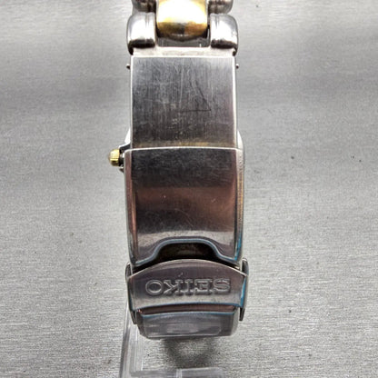Seiko Scuba Dive Watch Men 38mm Champagne Dial Two Tone Date 7N35-6030 New Batt7