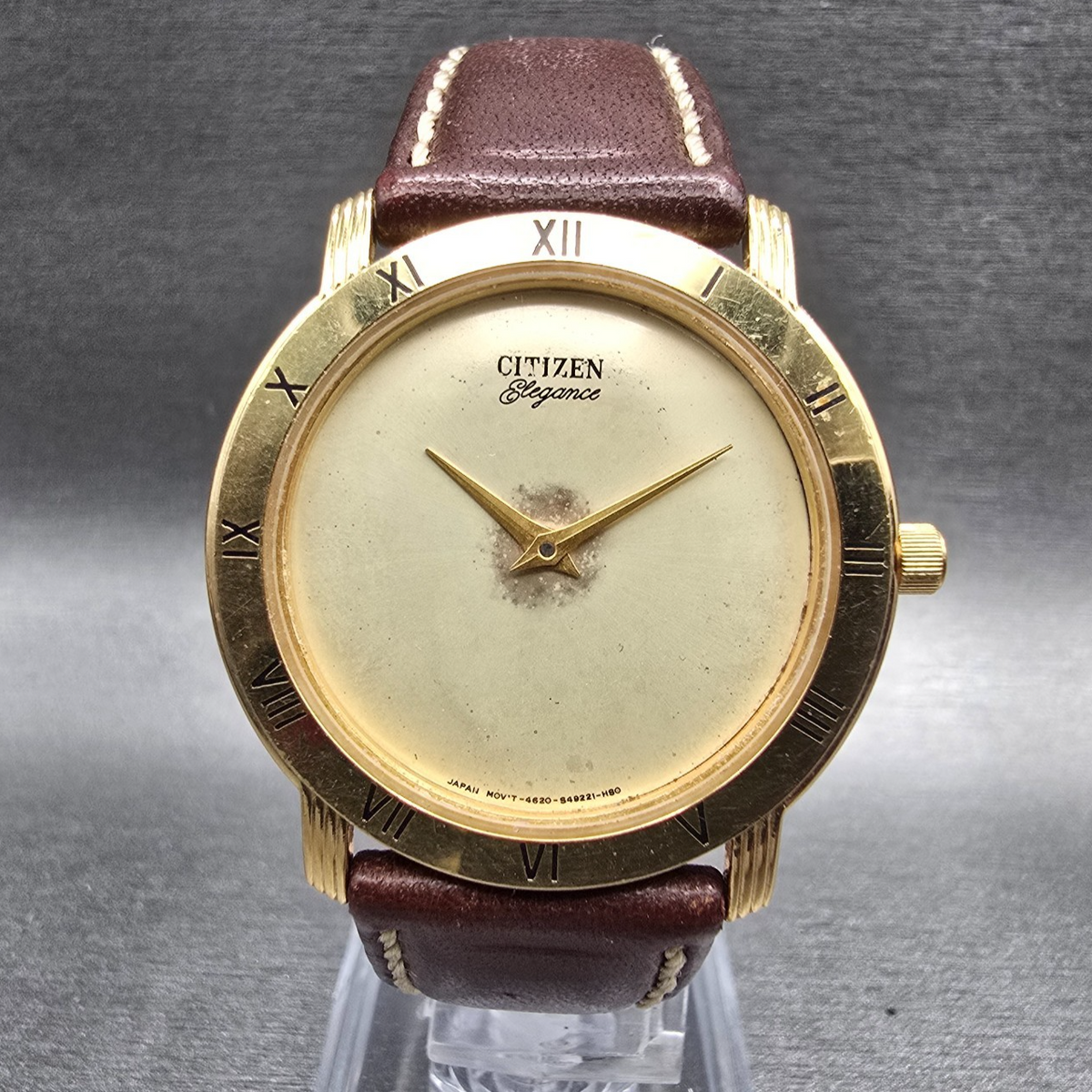 Citizen Elegance Mens Watch 33mm Champagne Dial Gold Tone 4620-S15044 New Batt0