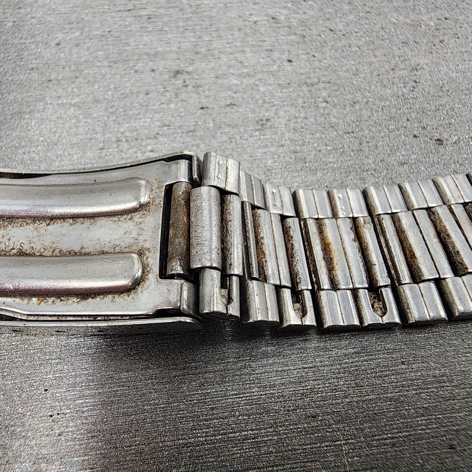 Seiko Bracelet 20mm Two Tone Stainless Steel Tri Folding Z271 End Links9