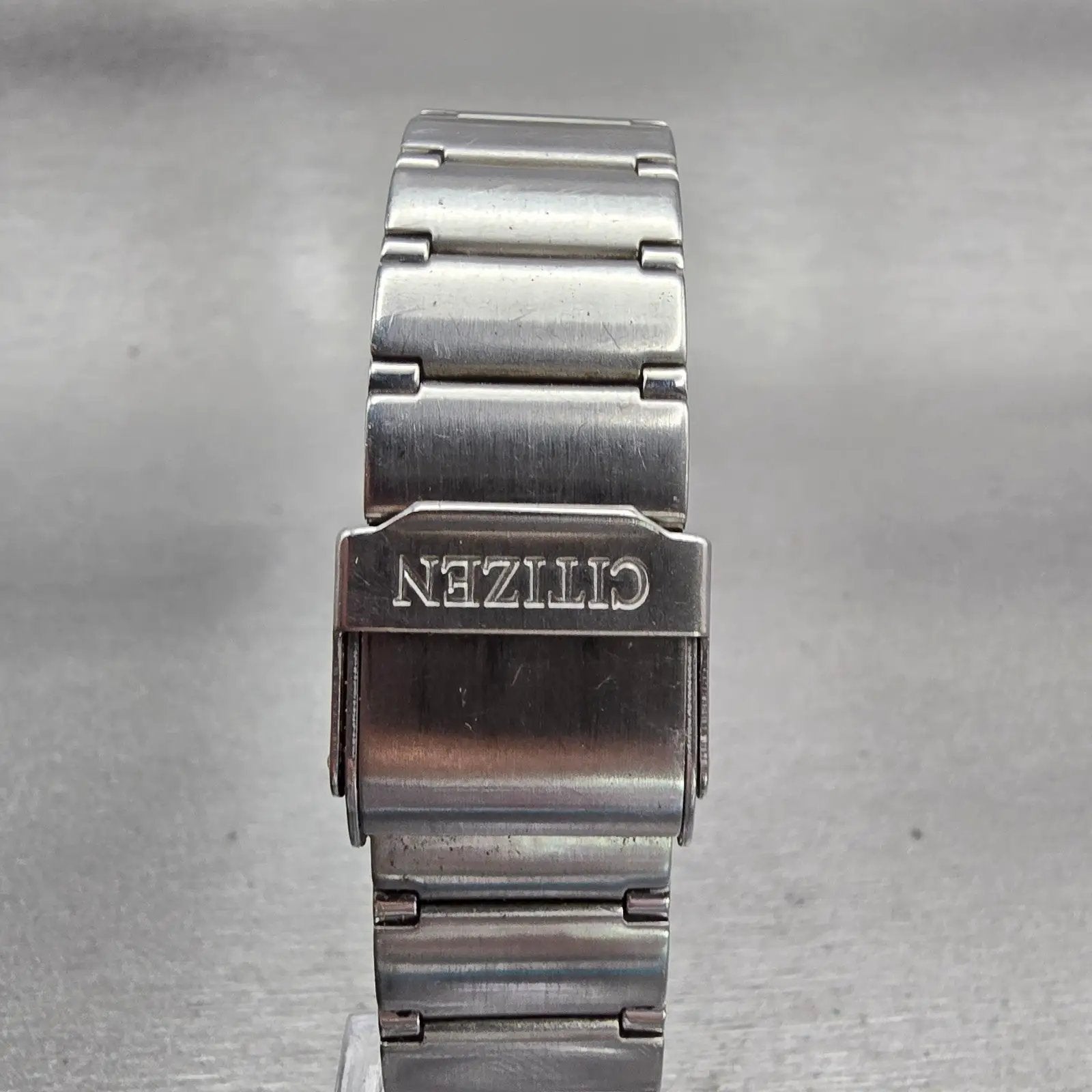 Citizen Watch Men 26mm Blue Dial Silver Tone Date Rectangle 1012-S006767 New Bat7
