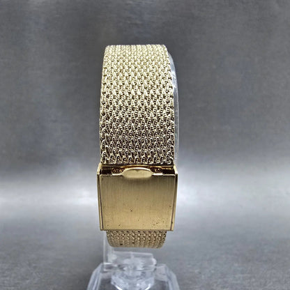 Armitron Deauville Tank Watch Men 23mm Champagne Dial Gold Crystal Bezel New bat7