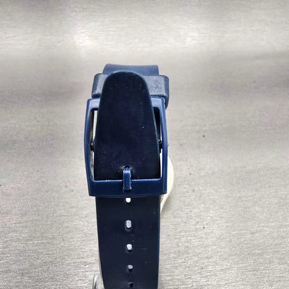 Swatch Gent Newport Two Watch Men Blue Dial White Tone Round GW108 New Battery7