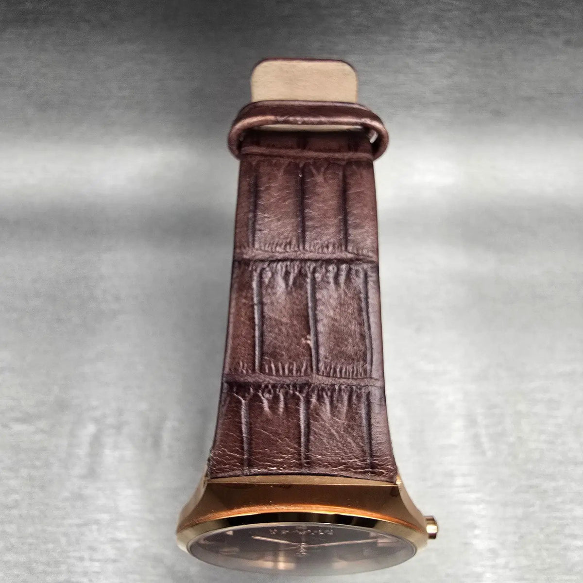 Skagen Watch Men 39mm Brown Dial Rose Gold Tone Date Round 925XLRLD New Battery4