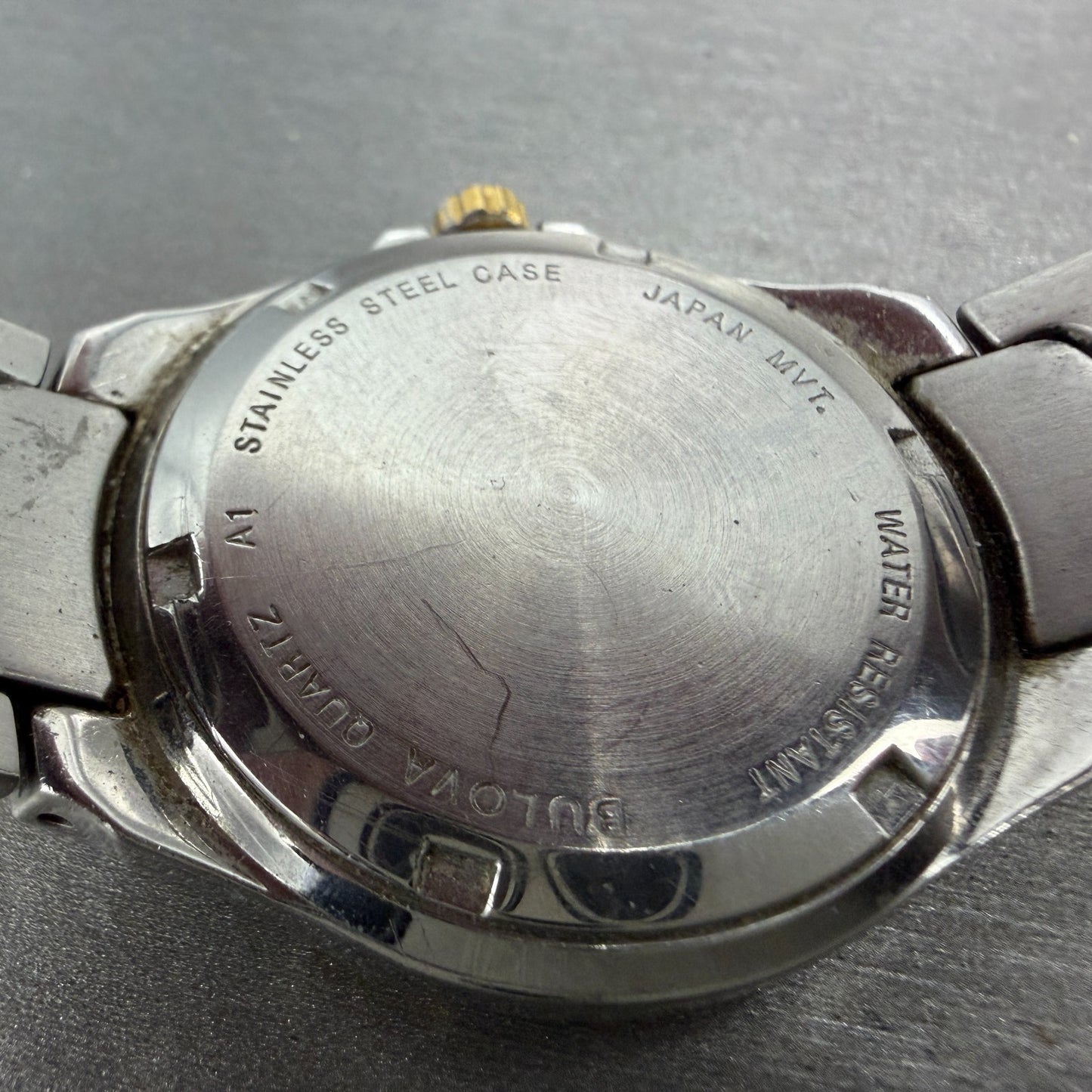 Bulova Marine Star Watch Men 37mm Black Dial Two Tone Date 98G71 New Battery9