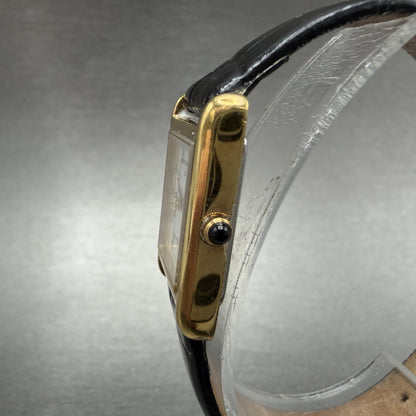 Seiko tank Watch Women 18mm White Dial Gold Tone Rectangle 1N01-0LK0 New Battery2