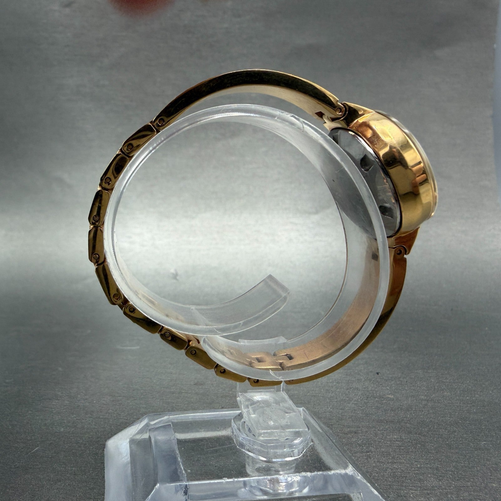 Movado Bold Bangle Watch Women 25mm Rose Dial Rose Gold Round 3600202 New Batt8