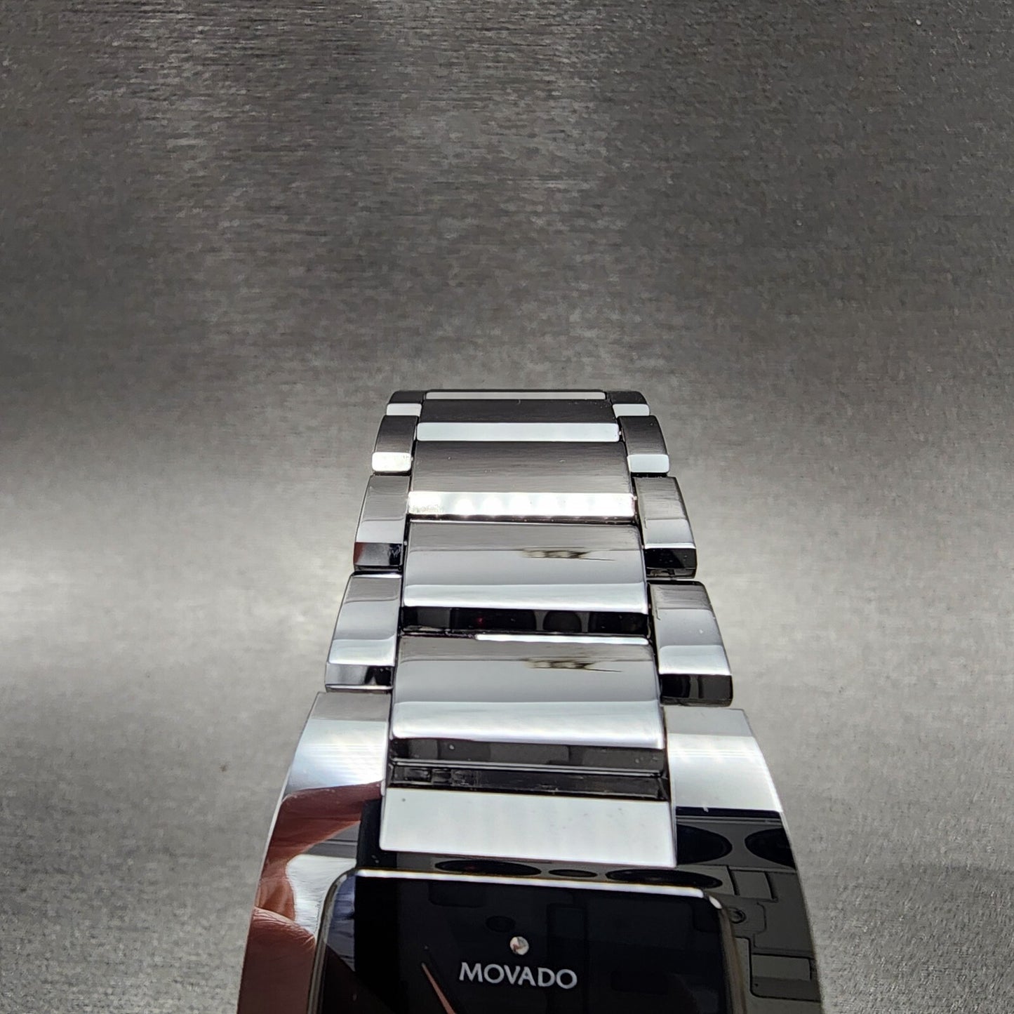 Movado Fiero Watch Men 32mm Black Dial Tungsten Rectangle 0605621 New Battery4