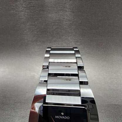 Movado Fiero Watch Men 32mm Black Dial Tungsten Rectangle 0605621 New Battery4