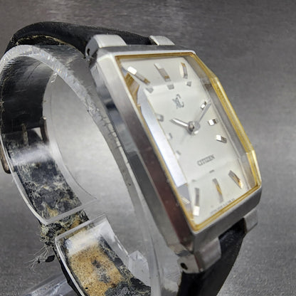 Citizen XC Tank Watch Women 19mm Silver Dial Silver Tone Rectangle New Battery