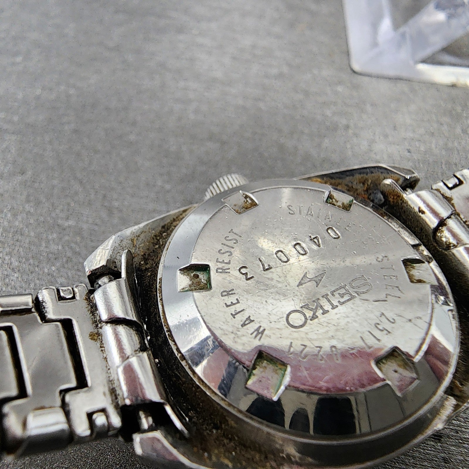 Seiko Automatic Watch Women 23mm Black Dial Silver Tone Date 25170221 PARTS7