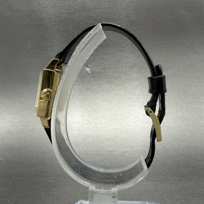 Rado Watch Women 15mm Champange Dial Gold Tone Rectangle Manual Wind Runs 53446