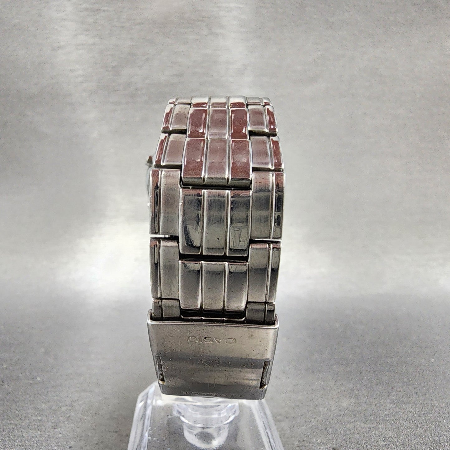 Casio ANA LCWM200 Watch Men 38mm White Dial Steel Analog Digital Solar Runs7