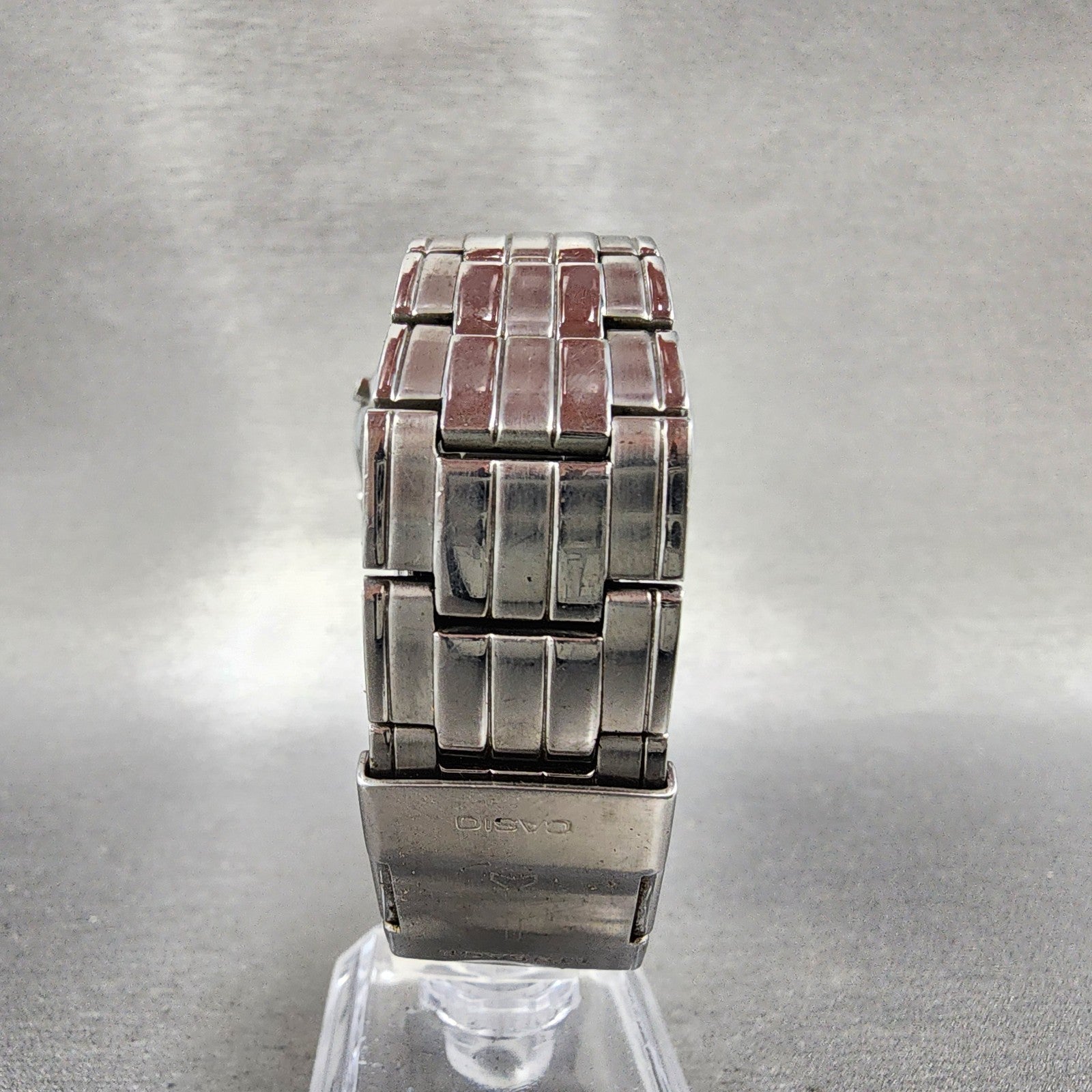 Casio ANA LCWM200 Watch Men 38mm White Dial Steel Analog Digital Solar Runs7
