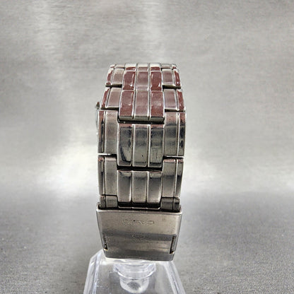 Casio ANA LCWM200 Watch Men 38mm White Dial Steel Analog Digital Solar Runs7
