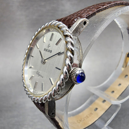 Rado Elegance Watch Women 23mm Silver Dial Steel Manual Wind Runs Vintage