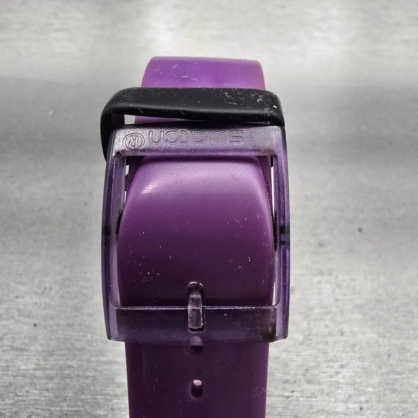 Swatch PURPLE REBEL Watch Men Purple Dial Purple Daydate SUOV702 New Battery7