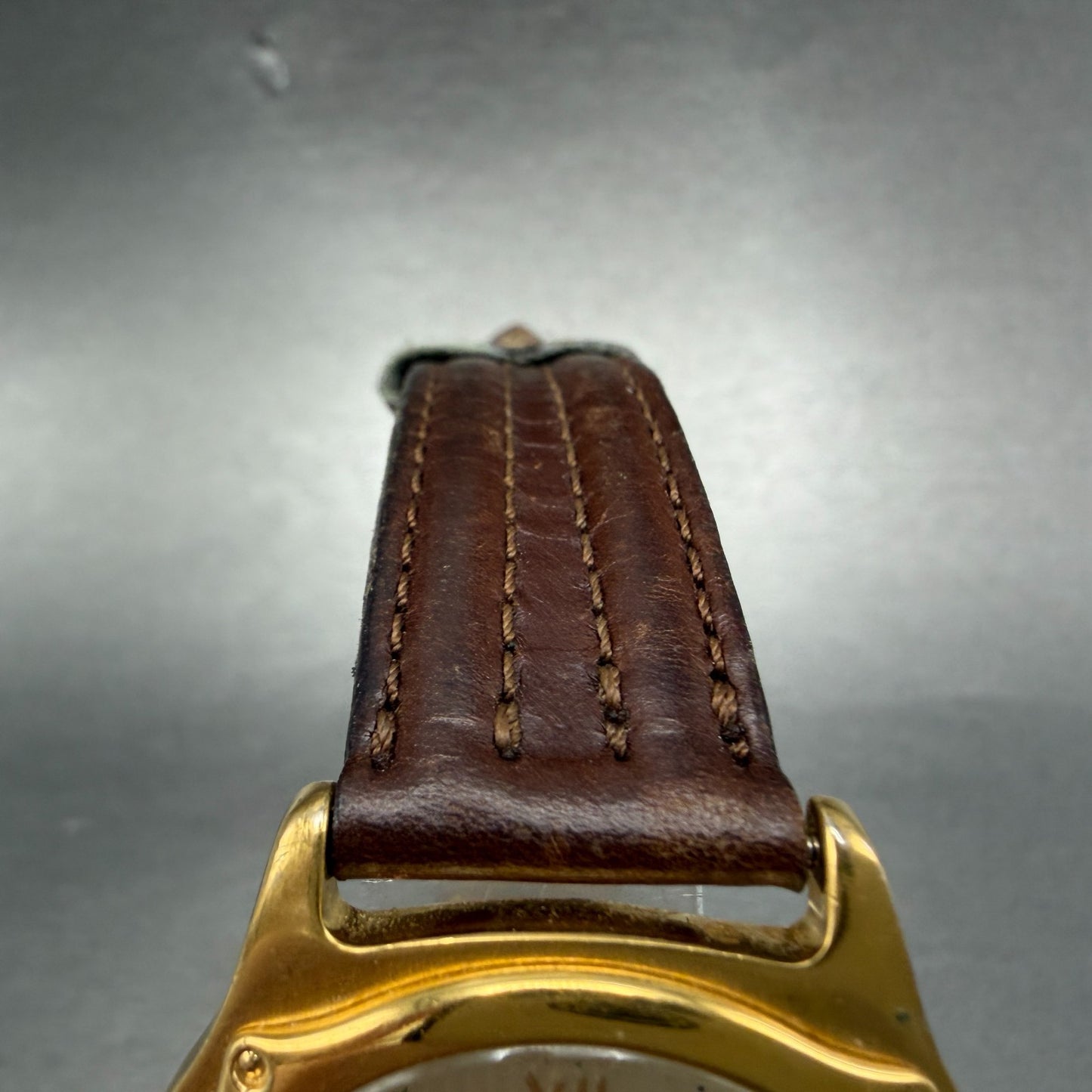 Citizen Watch Men 37mm Champagne Dial Gold Tone Daydate Round New Battery ABC4
