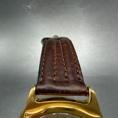 Citizen Watch Men 37mm Champagne Dial Gold Tone Daydate Round New Battery ABC4