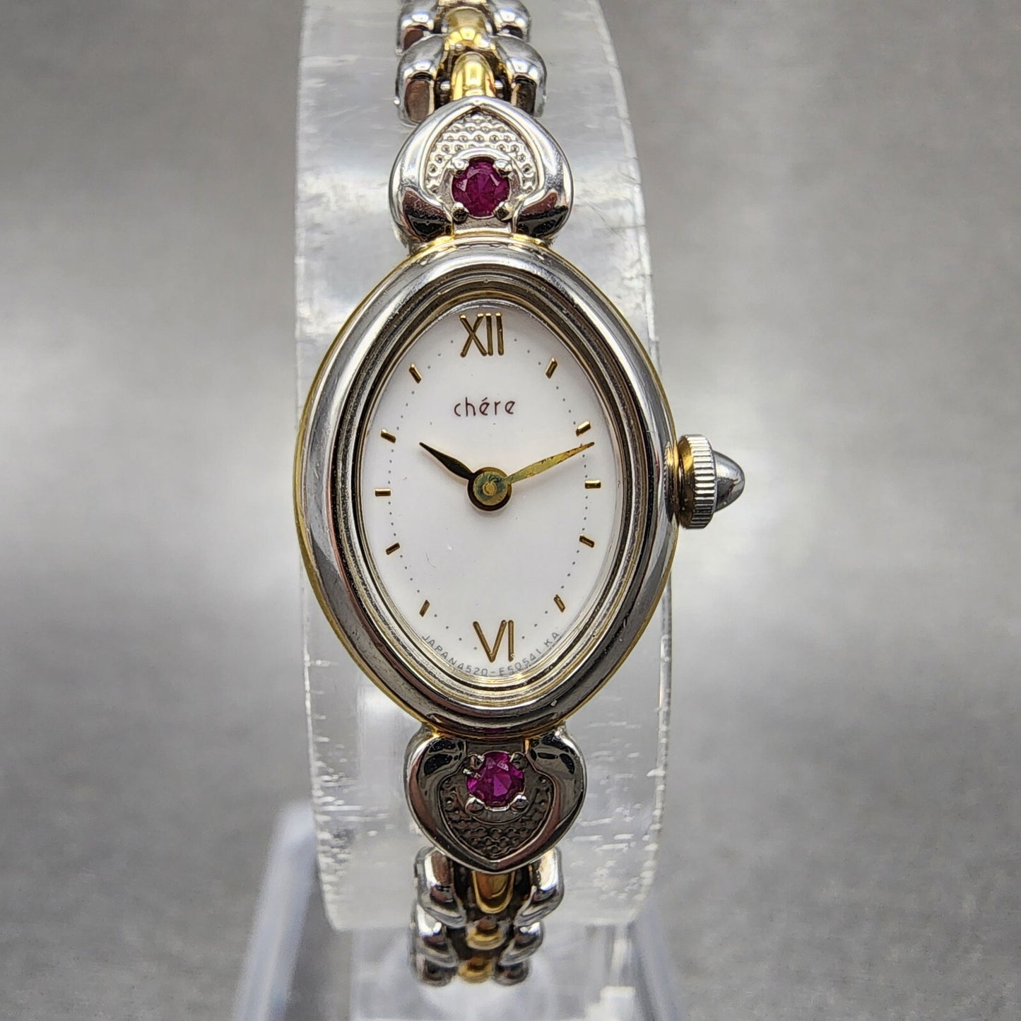 Citizen Chere Watch Women 14mm White Dial Two Tone Oval 4520E50538 New Battery0