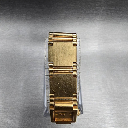 Seiko Watch Women 13mm Gold Dial Gold Tone Rectangle 1E20-5200 New Battery5