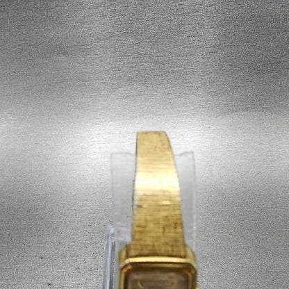 Seiko Tank Watch Women 14mm Champagne Dial Gold Tone 13205770 New Battery4