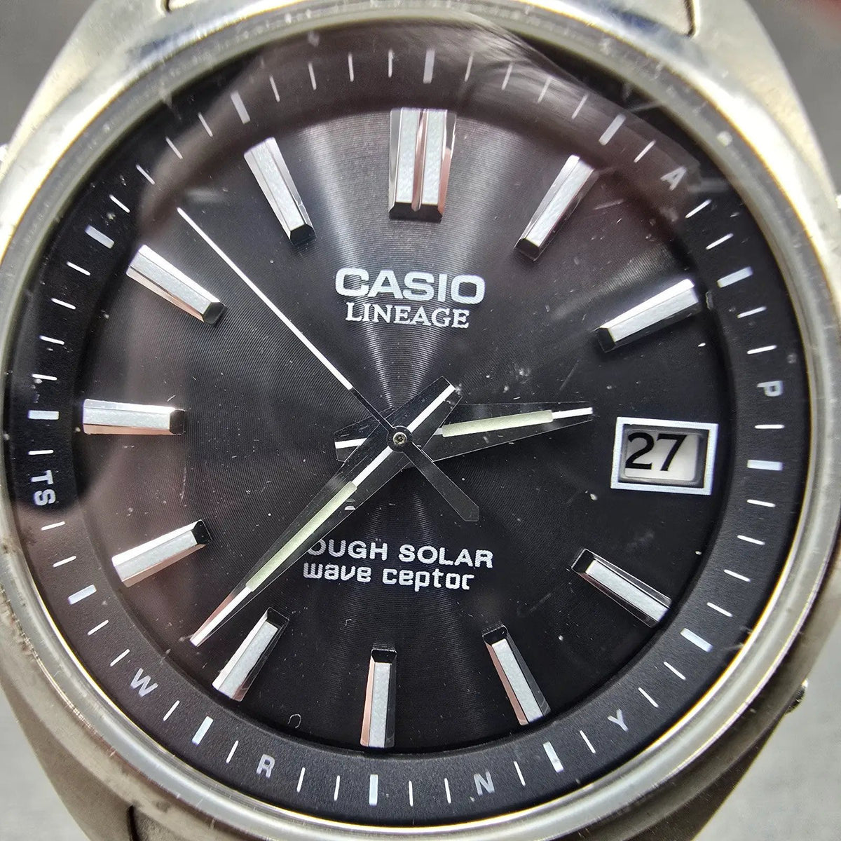 Casio Lineage LIW-130T Watch Men 38mm Black Dial Titanium Date Atomic Solar READ2