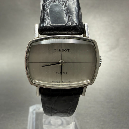 Tissot Sari Watch Women 24mm Silver Dial Silver Tone Rectangle Manual Wind PARTS0