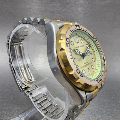 Seiko ALBA Aqua Gear Watch Women 31mm Champagne Dial Two Tone Daydate New Batt3