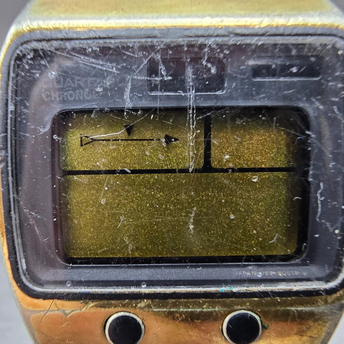Seiko Digital Watch Men 35mm Chronograph M159-5059 Rectangle VTG PARTS2