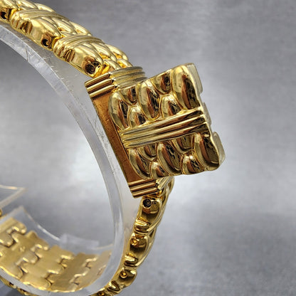 Citizen Elegance Tank Watch Women 15mm MOP Dial Gold Tone Hide Away New Batt B123