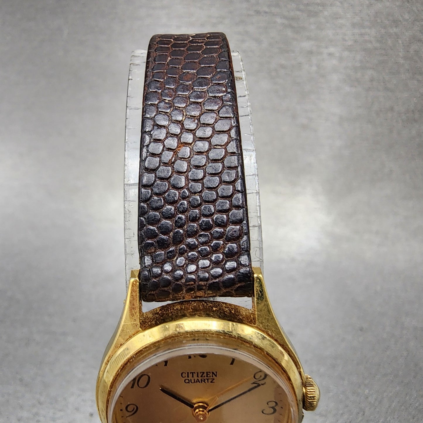 Citizen Seven Watch Women 22mm Gold Dial Gold Tone Round 2030041682 New Battery4