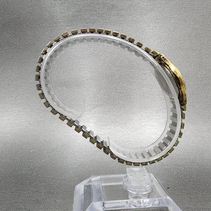 Seiko Watch Women 20mm Champagne Dial Gold Tone Round 20210029 New Battery8