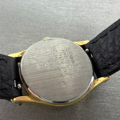 Seiko Mickey Watch Women 22mm Champagne Dial Gold Tone Daydate 3Y03-0049 New Bat9
