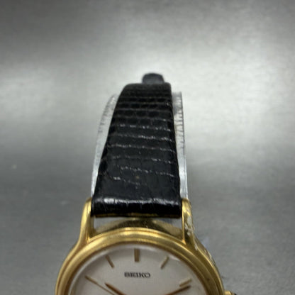 Seiko Exceline Watch Women 24mm White Dial Gold Tone 7321-044B New Battery4