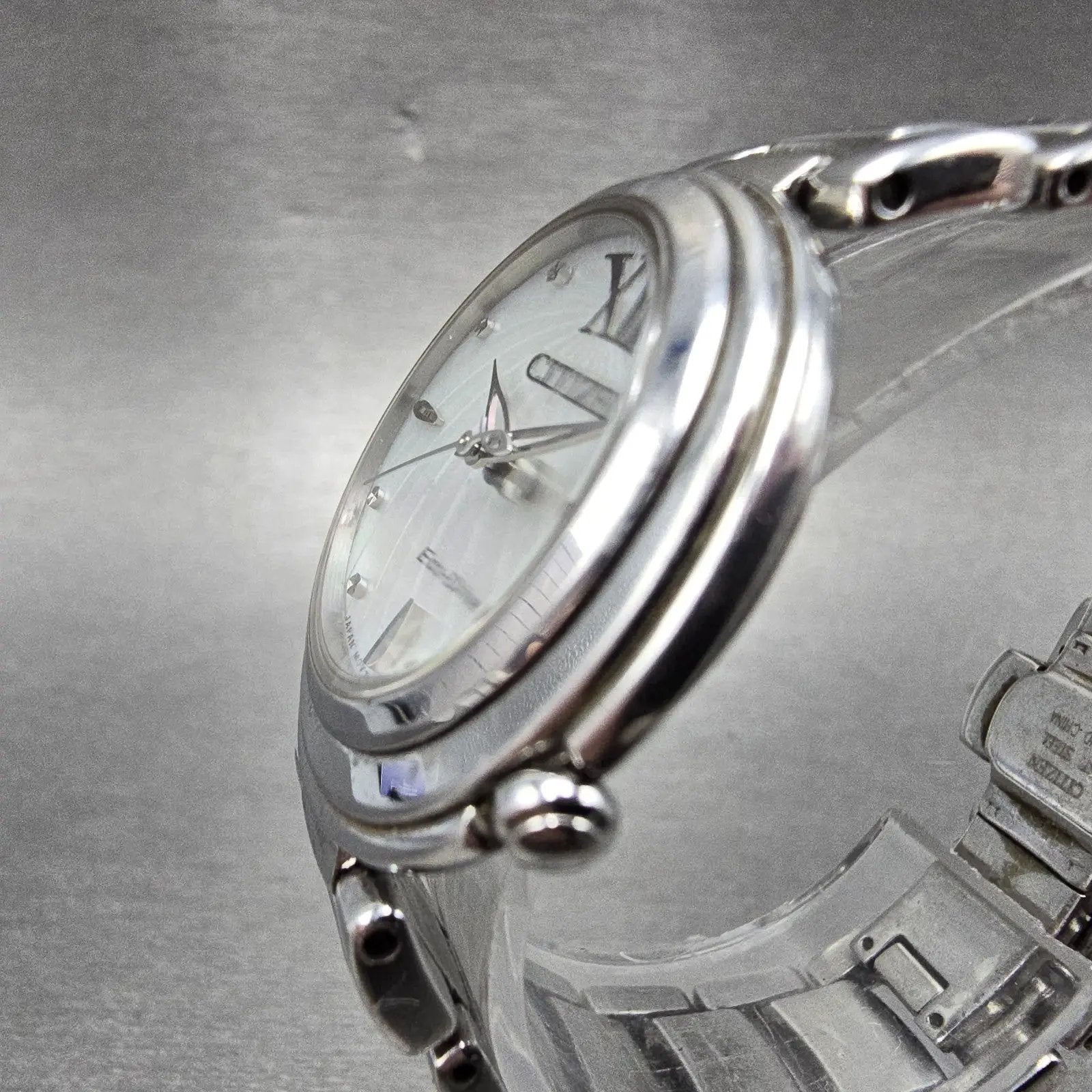 Citizen Eco-Drive Sunrise Watch Women 30mm MOP Dial Silver Tone EM0330-55D Runs2
