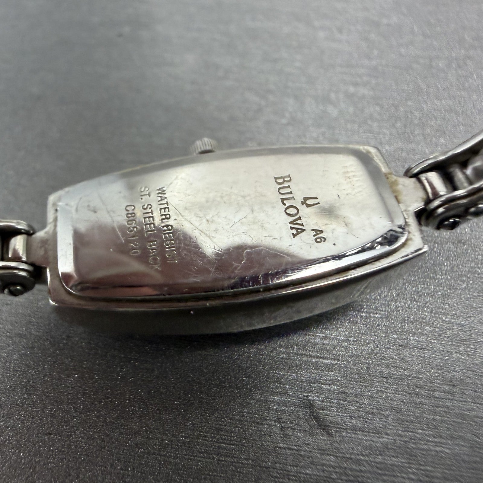 Bulova Tank Watch Women 14mm Black Dial Silver Tone Rectangle 96T15 New Battery9