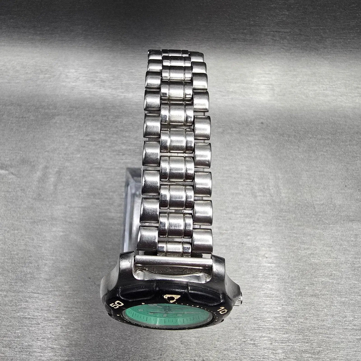 Alba Aqua Gear Dive Watch Men 36mm Green Dial Two Tone Date V322-0A00 New Batt4