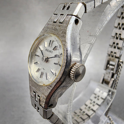 Seiko Watch Women 18mm Silver Dial Silver Tone Manual Round 11-0639 Runs