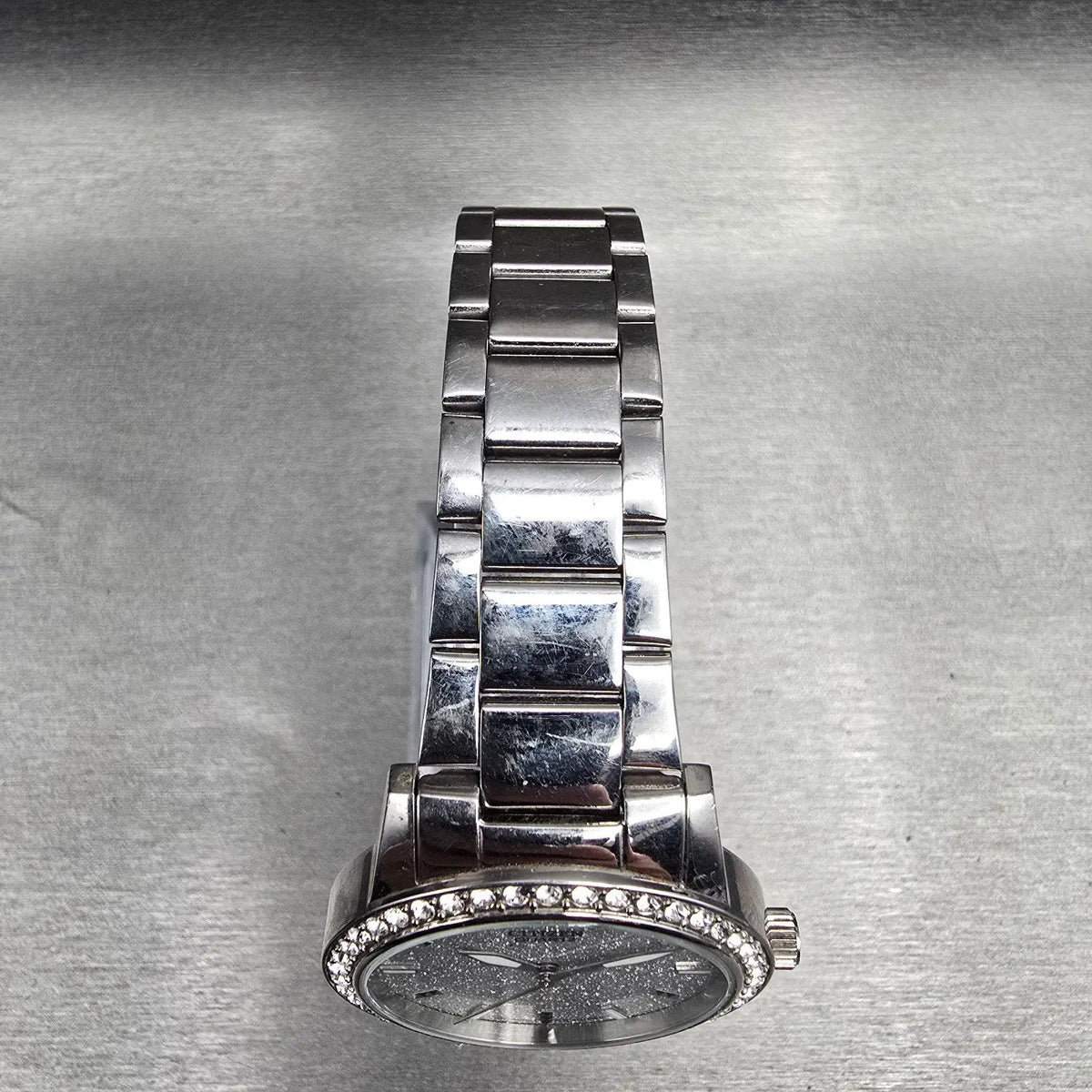 Citizen Watch Women 35mm Silver Dial Silver Gemmed Roun 1032-S086230 New Battery4