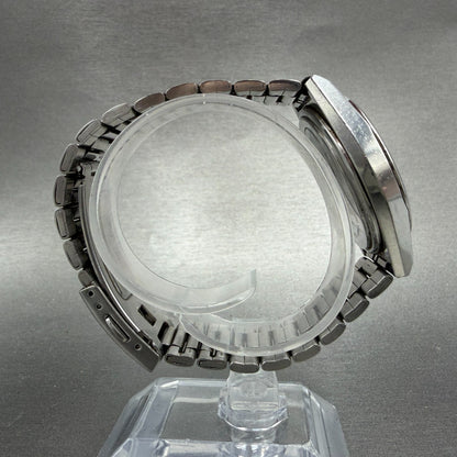 Seiko Grand Quartz Watch Men 36mm Blue Dial Silver Tone Daydate 9943-8030 NewBat8